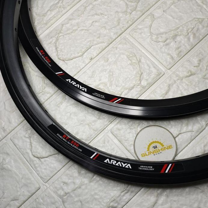 Rims Velg 16 Plus 16x1 3/8 ARAYA BT550 Rim 16 x 1 3/8 ETRTO 349 Lubang 28H Double Wall Brake Line Fu