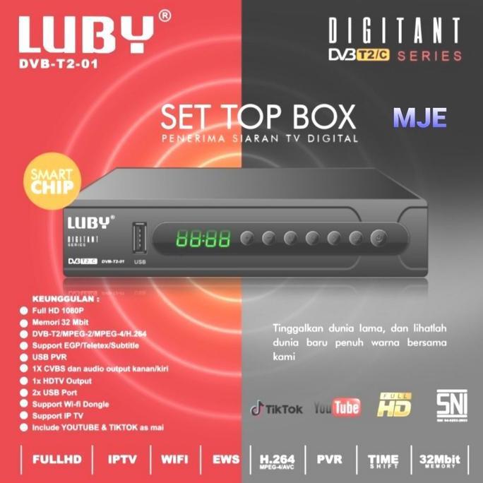 SET TOP BOX ( STB) DVB T.2 / RECEIVER TV DIGITAL DVB T.2 LUBY
