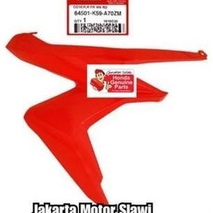 64501-K59-A70ZM COVER TEBENG SAYAP KANAN VARIO 125 150 LED 2018-2020 MERAH FERARI ORI HONDA AHM, ASL