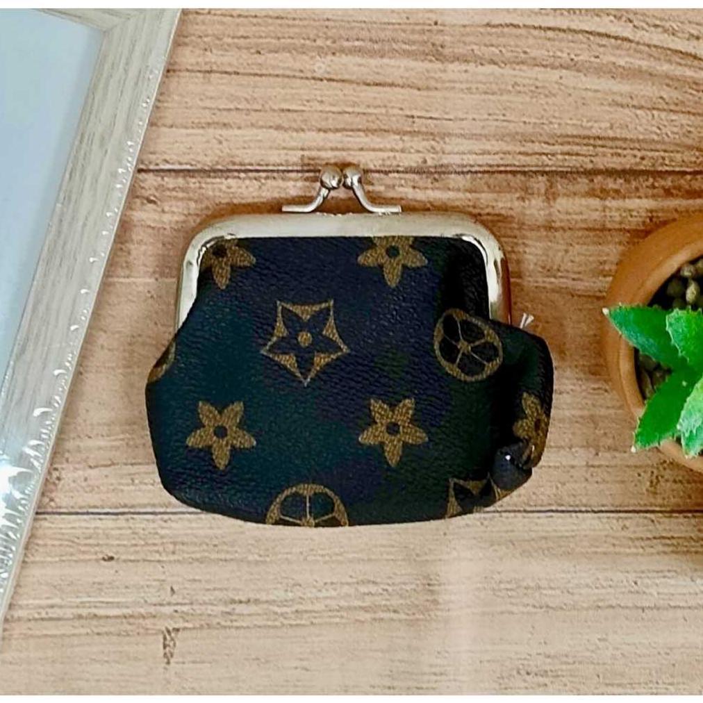 DISKON Dompet Koin Wanita - Dompet Koin Jadul Tas Simple - Dompet Kotak-Kotak Logo - Dompet Waterpoo