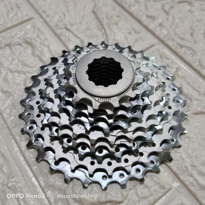 Sprocket Cassette 9 Speed 12-32T SUNRACE Silver Made In Taiwan Gir Slup HUB FreeHub Jangkrik Sepeda 