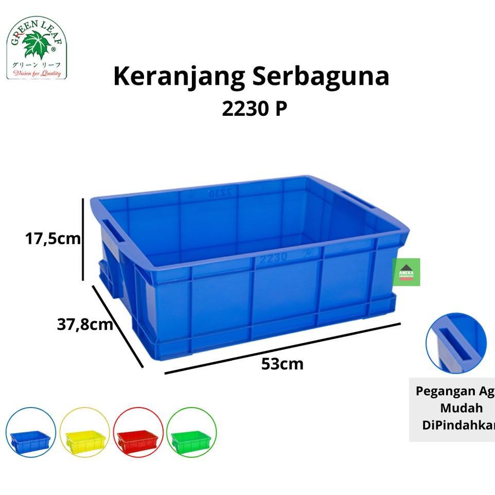 Keranjang Industri Container Box Serbaguna 2230 P Green Leaf