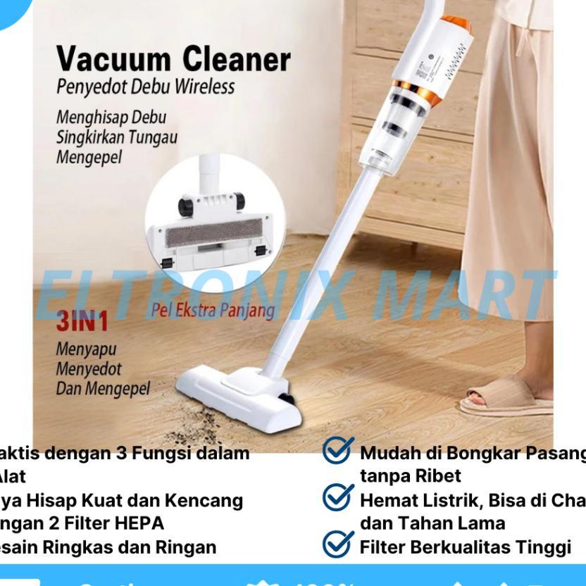 Penyedot Debu 3In1 Serbaguna Vacuum Cleaner Portable Wireless | Penyedot Debu Lantai, Sofa & Mobil