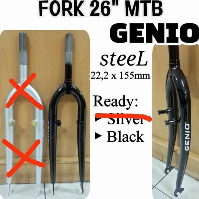 fork garpu 26 mtb genio standar 22.2 ulir drat sepeda federal jadul murah