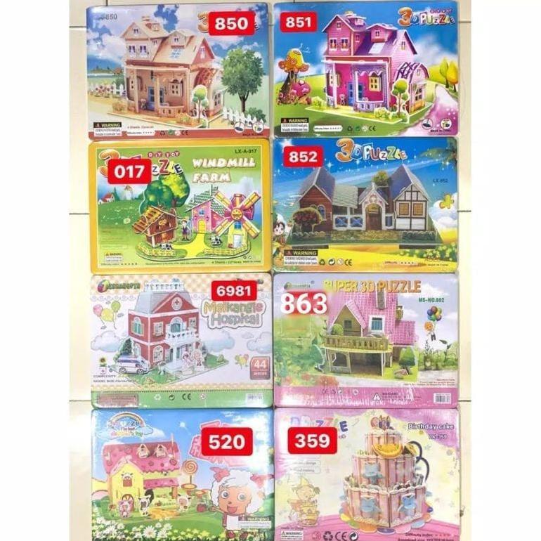 TERBARU PUZZLE 3D MODEL DIY MAINAN EDUKATIF UKURAN BESAR