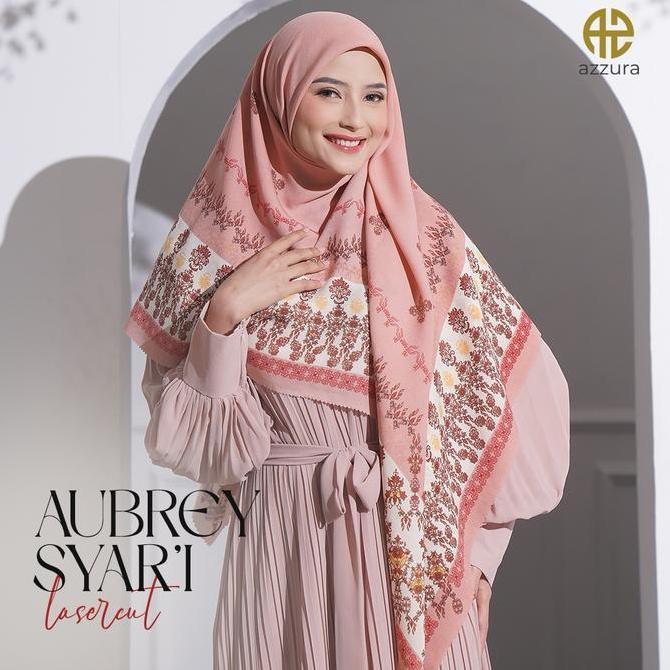 New Aubrey 2 - [Syari Jumbo] 130 x 130 Azzura Scarf (Scarf Segi Empat Serat Perancis Premium Wanita 