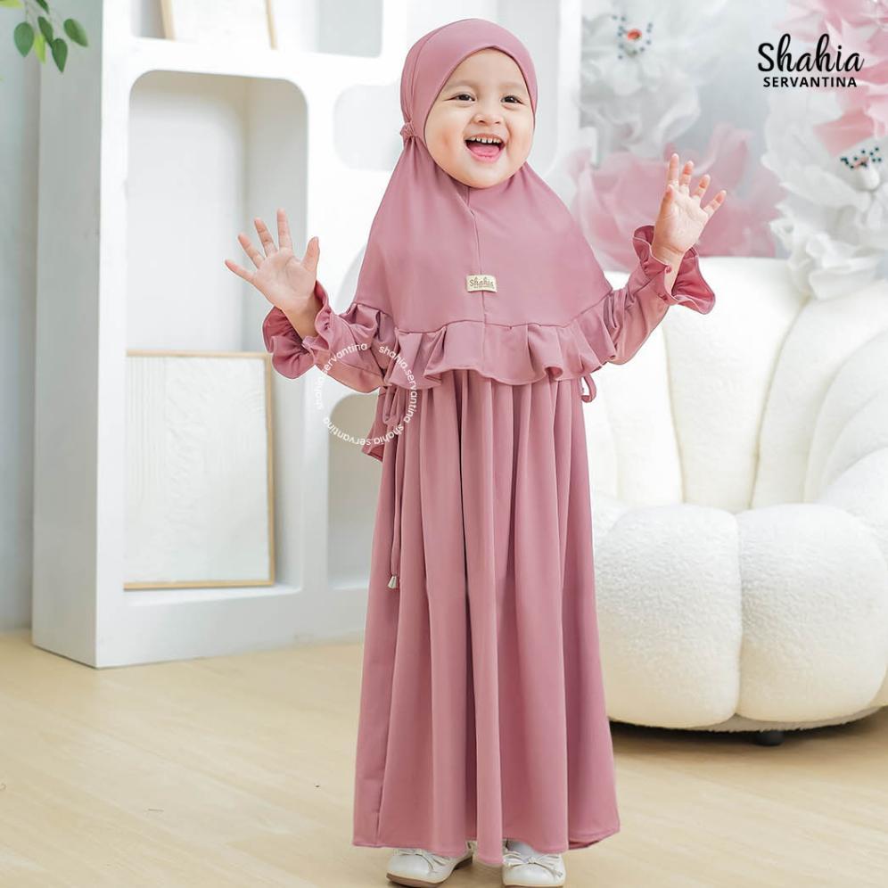 LIMITED SHAHIA SERVANTINA - [SATU SET JILBAB] ZIVANA SET DRESS GAMIS ANAK PEREMPUAN