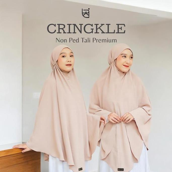 Bergo Khimar Crinkle Airflow Jumbo  Premium XL/XXXL Maryam/ Jilbab Bergo Crinkcle Panjang Muslim Sya