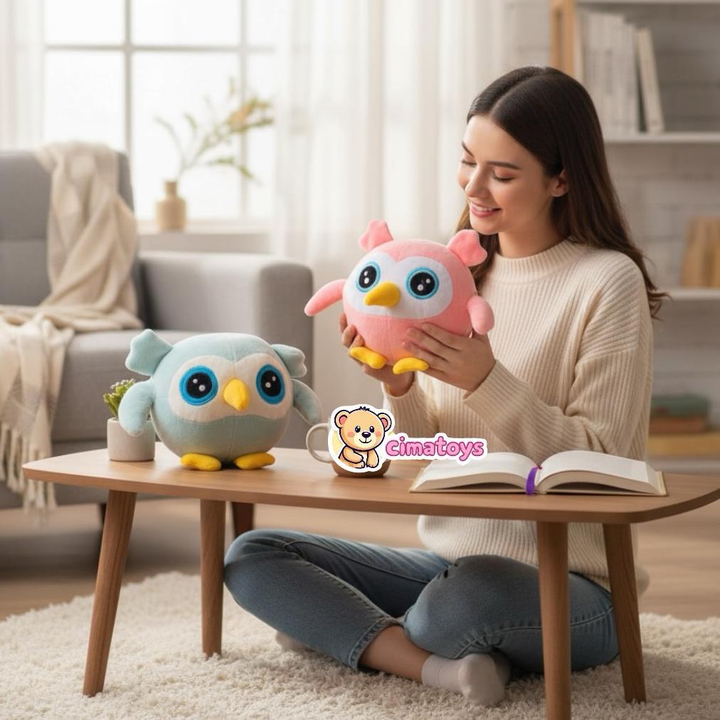 new boneka owl / burung hantu size s / mainan anak lucu burung hantu/ boneka edukasi anak