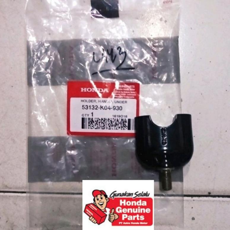PREMIUM 53132 K04 930 HOLDER HANDLE UNDER PENJEPIT STANG DUDUKAN STIR BEAT STREET ASLI HONDA MUDAH D