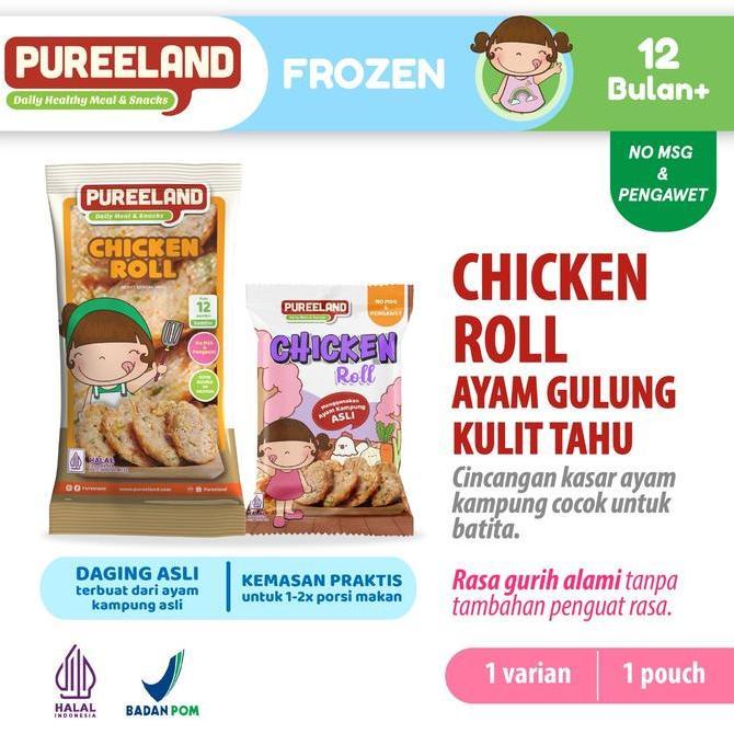 Pureeland Baby Chicken Roll / MPASI Bayi Organik / Makanan Bayi