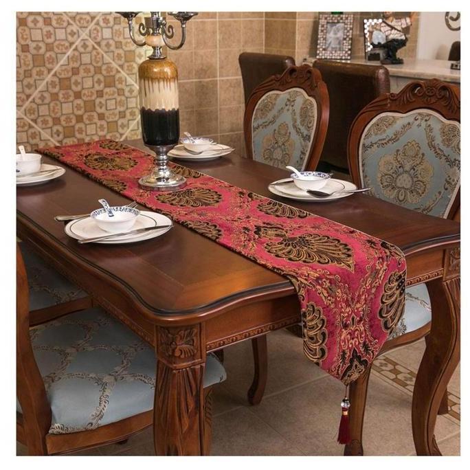 Taplak Meja Panjang 3,5 Meter Motif/ Table Runner Tassel 1904