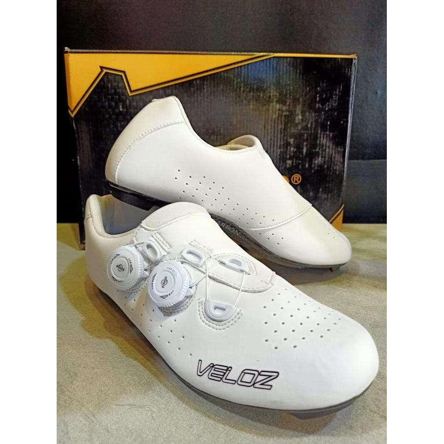 Sepatu Sepeda Avelio Veloz Carbon - White