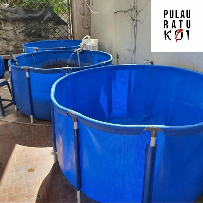 kolam VAT M karantina ikan koi D150 T80 medium Pulau Ratu Koi full set