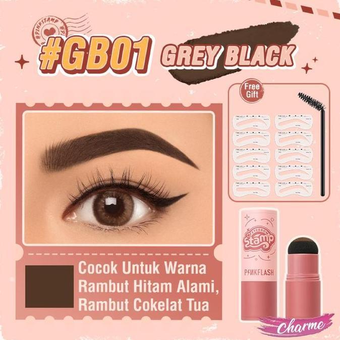 (READY & ORI) PINKFLASH Waterproof Eyebrow Powder Cushion Stamp PF-E19