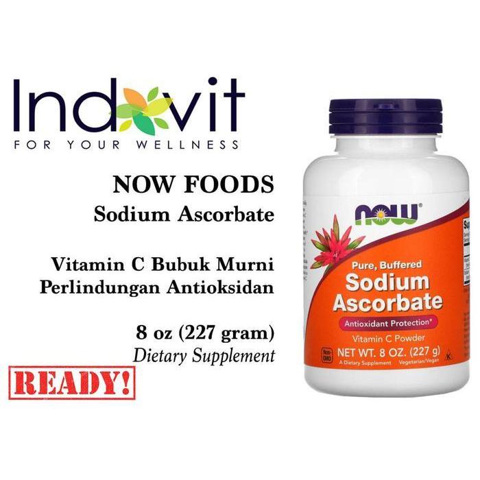 Now Food Sodium Ascorbate 227g Vit C Bubuk Antioksidan Tubuh ORI USA