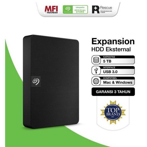 Seagate Expansion Hardisk Eksternal 5Tb - Hitam Originalll