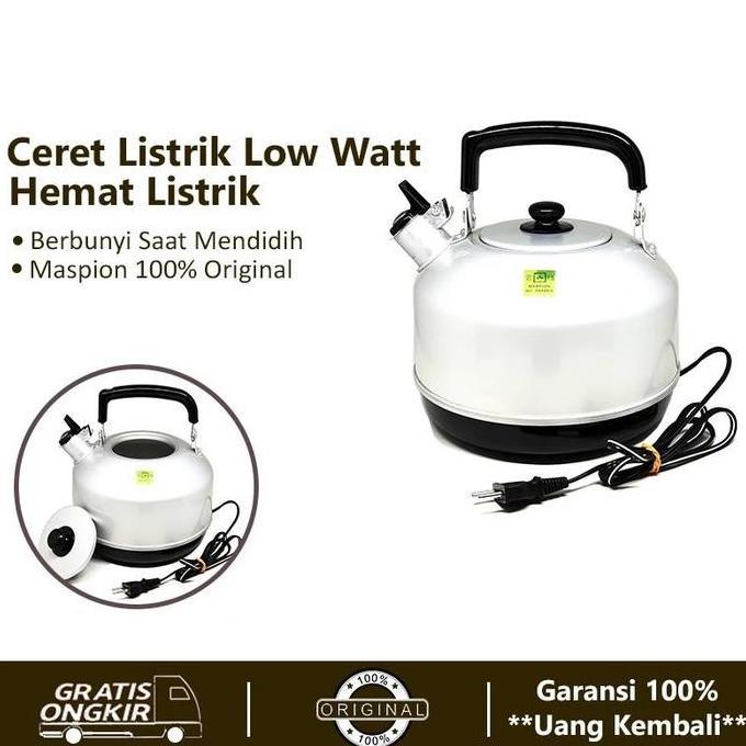 Maspion Teko Bunyi Listrik 20 cm Silver Ceret Air Aluminium - MN