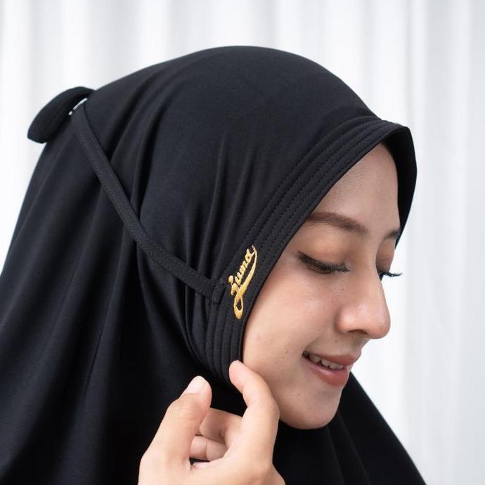 JUMA Hijab Instant Syria Tali Non Pad Jumbo Syar'i Wanita Muslimah Jersey Premium Ukuran XL Kerudung