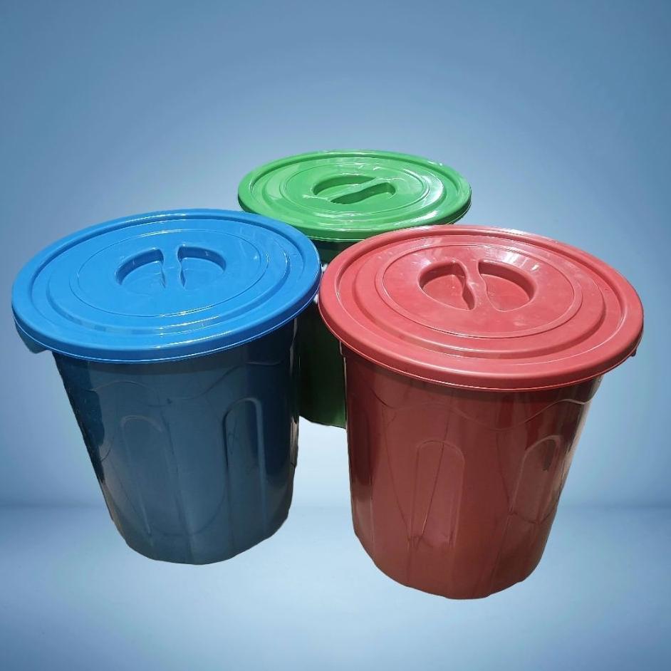 Kudaku Tong Ember Plastik 80L + Tutup / Tong Air Plastik (Bahan Tebal)