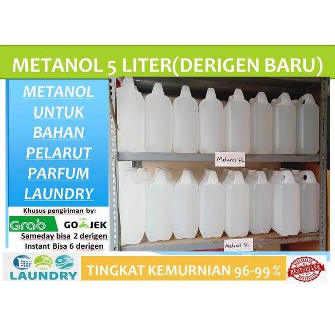 Ready stock METANOL 5 LITER METANOL MURNI BAHAN PELARUT PARFUM LAUNDRY
