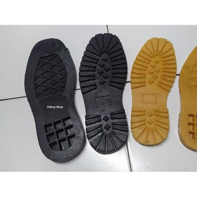 Odrey Shop Sol Potong Alas Bawah Sepatu Safety Odrey Motif Bintang Bahan Karet Hitam dan GUM 045 All