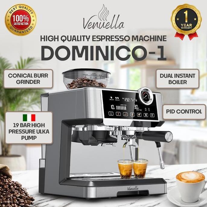 Terlaris Mesin Kopi Espresso Semi Commercial Dominico 1 -  Venuella Double Boiler Espresso Machine -