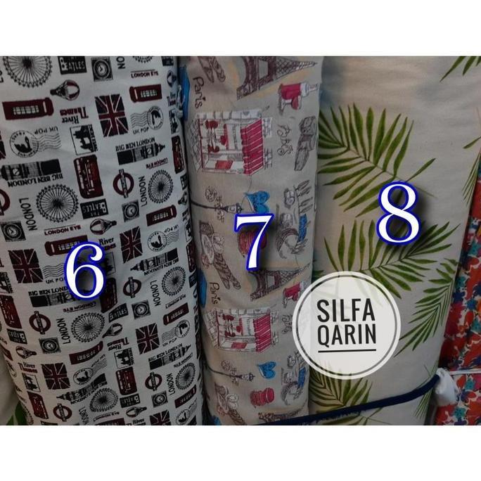 kain bahan kanvas motif import _ bahan canvas / kain tas/sepatu/cover sofa