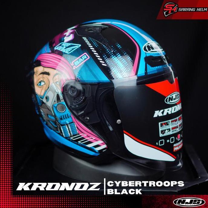 NJS Kronoz Cybertroops - Helm Half Face | NJS Kronoz | Kronoz | Kronoz Motif | Kronoz Ori | NJS | SN