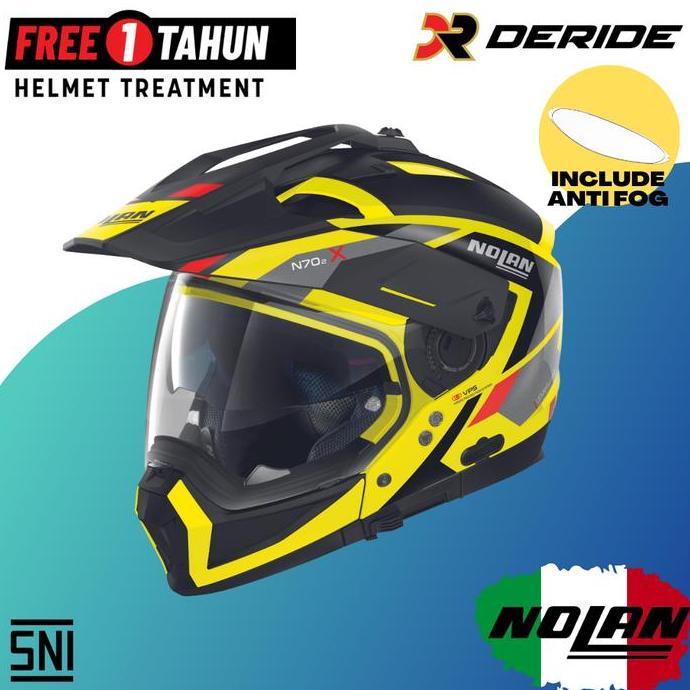 Helm Nolan N70-2 X GRANDES ALPES N-COM Col. 027 (LED YELLOW) SNI