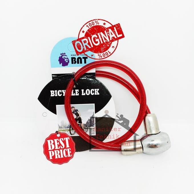 GEMBOK KAWAT-KUNCI GEMBOK SEPEDA MOTOR RODA HELM-CABLE LOCK BAT