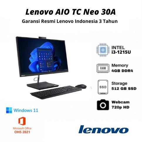 SINYONAKANE71 - LENOVO PC ALL IN ONE AIO V30A-24IIL I3 8GB 1TB HDD W10