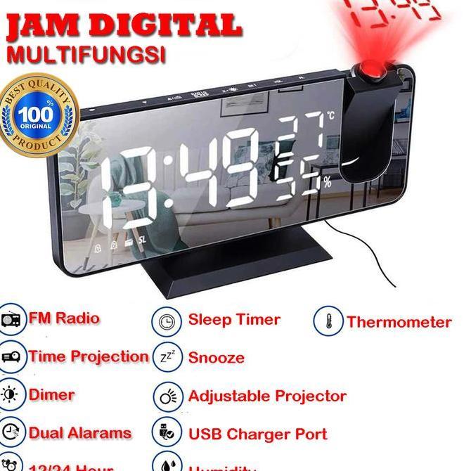 Termurah Jam Digital Meja Usb Digital Clock Alarm Weker Modern Fm Radio
