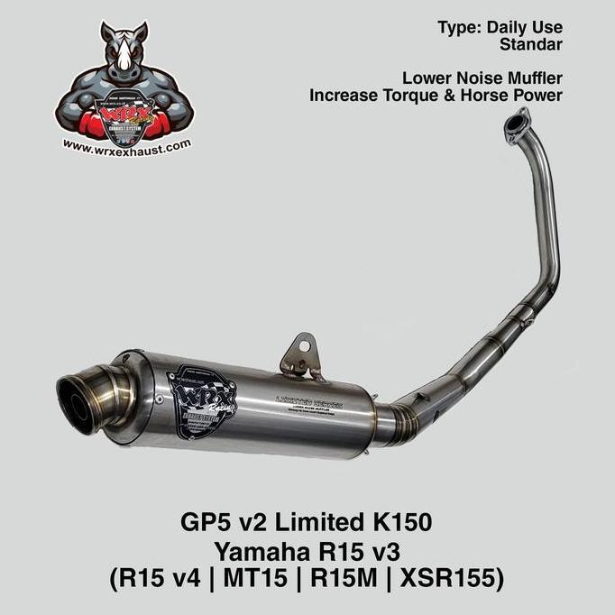 Knalpot WRX GP5 v2 Limited K150 R15 v3