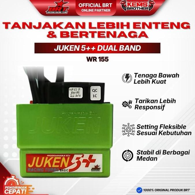 BRT ECU JUKEN 5+ BRT WR155 DUALBAND BASIC untuk Motor WR155 dengan Tenaga Lebih Kuat dan Setting Fle