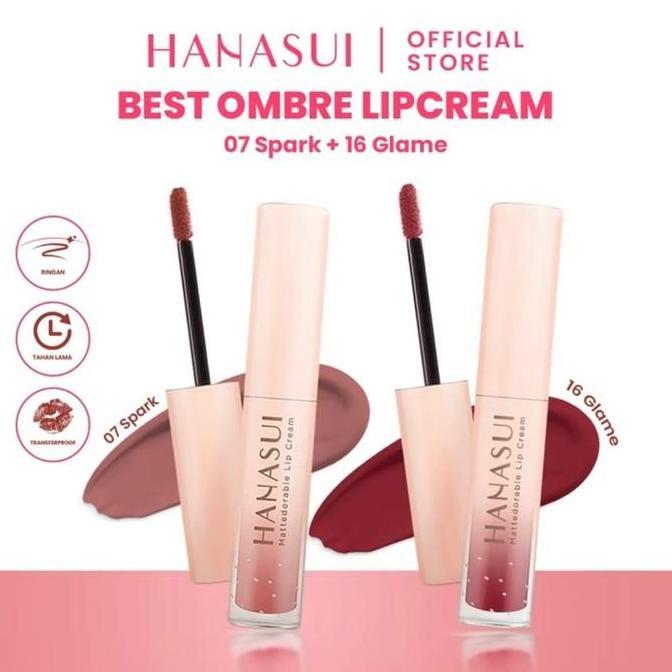 ( 2 Pcs ) Hanasui Mattedorable Ombre Lip Hanasui Lip Cream Ombre Diskon Sale