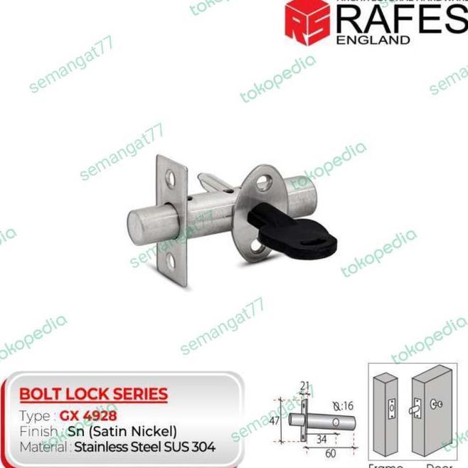 Rafes Kunci Tusuk Tanam Pintu Sus 304 Rafes Gx4928
