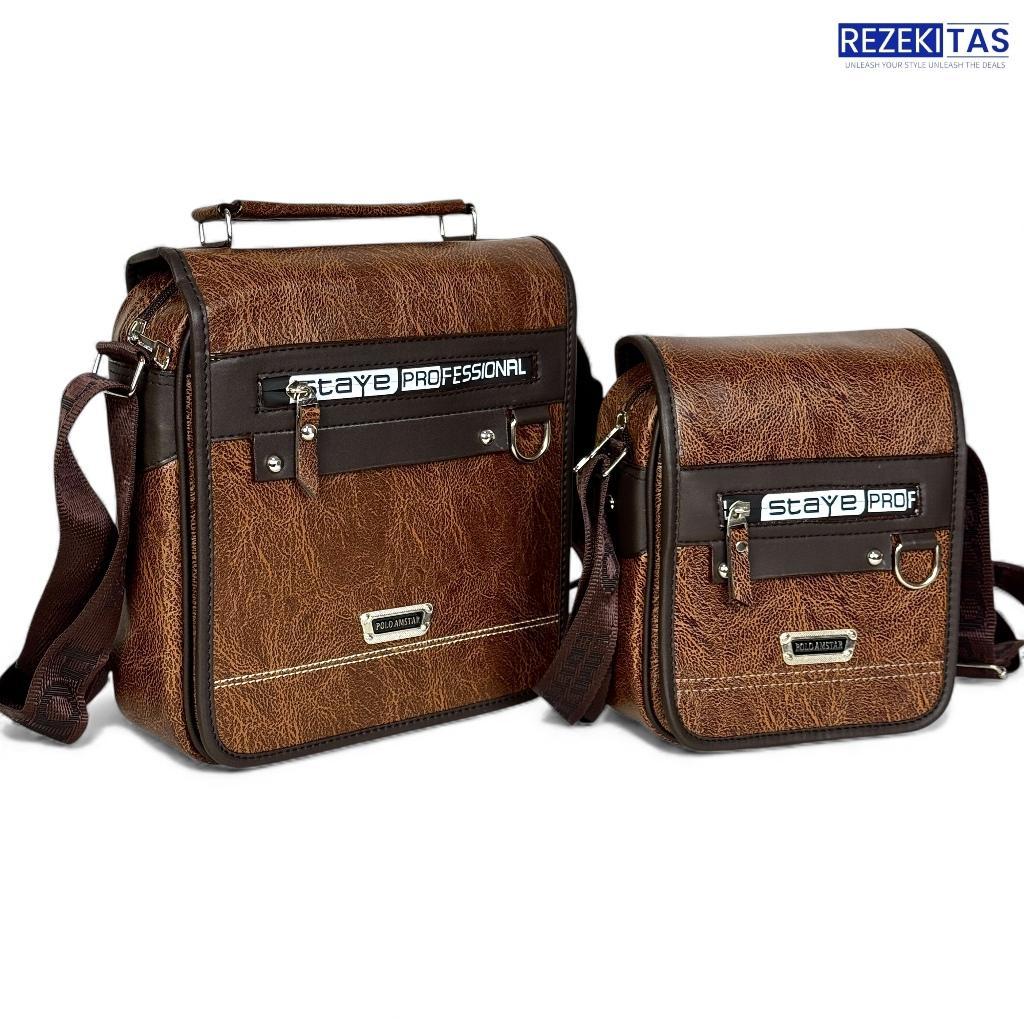 Tas Selempang Kulit Pu Leather Original Polo Amstar Tas Pria Tas Polo Tas Kulit