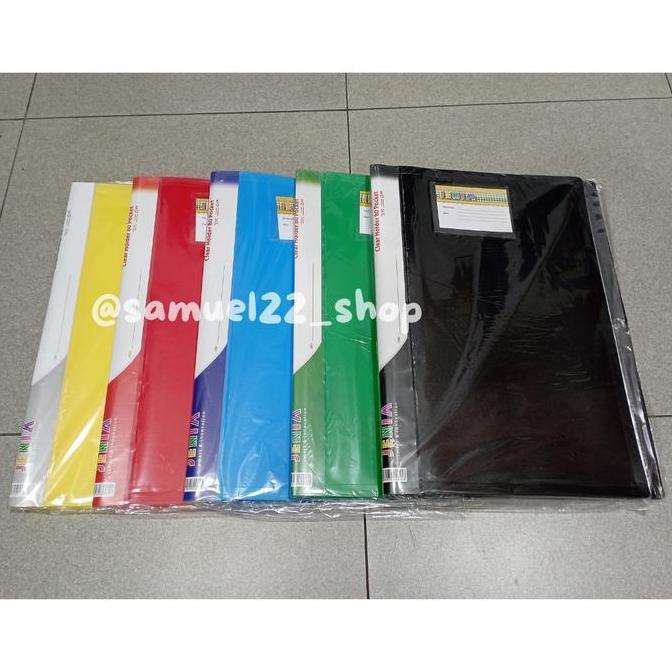 Newsave- Clear Holder Document Keeper Display Book F4 Isi 80 Pocket Jenia