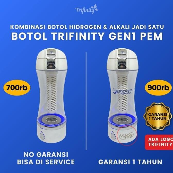 Trifinity botol hidrogen air hydrogen alkali kangen water alkaline