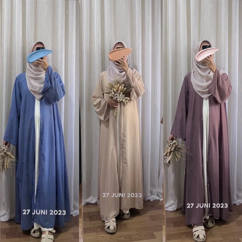 HEMAT Arwa Outer-Abaya Ceruty Polos Premium/Gamis Ceruty KEKINIAN