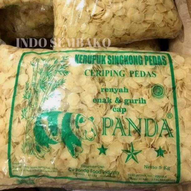 [] Kerupuk Singkong Pedas Cap Panda 5kg / Krupuk Singkong Panda Los 5kg