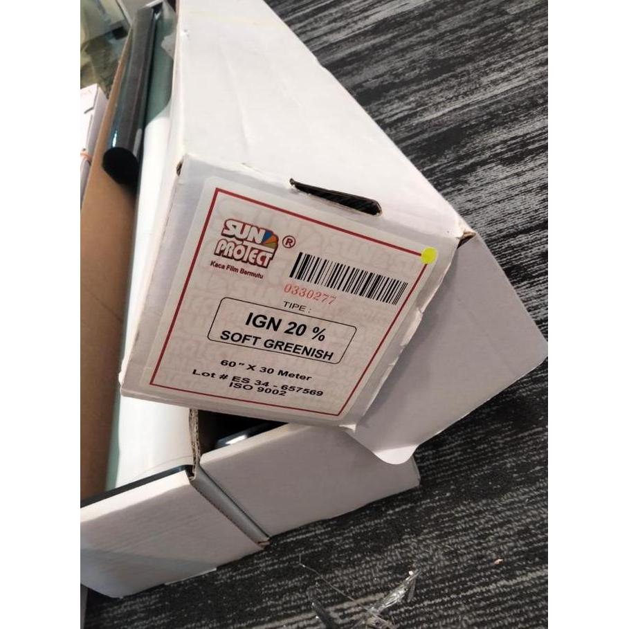 jaytokosip- Roll IGN 20 Soft Greenish SUN PROTECT Kaca Film Sparta Hijau 20 persen Merk SUNPROTECT D