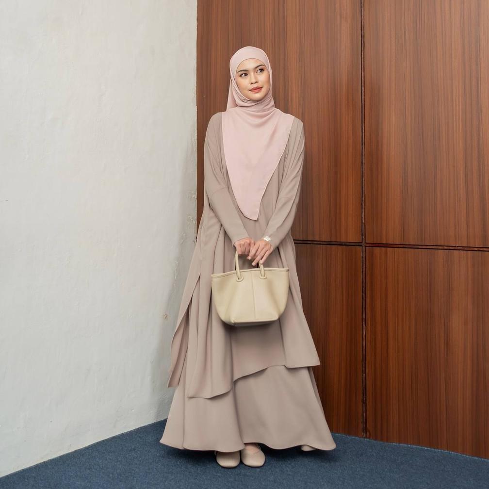 recommended azmiza-hanum tunik-(tunik only)-(atasan lengan panjang daily umroh haji bahan sahara pla