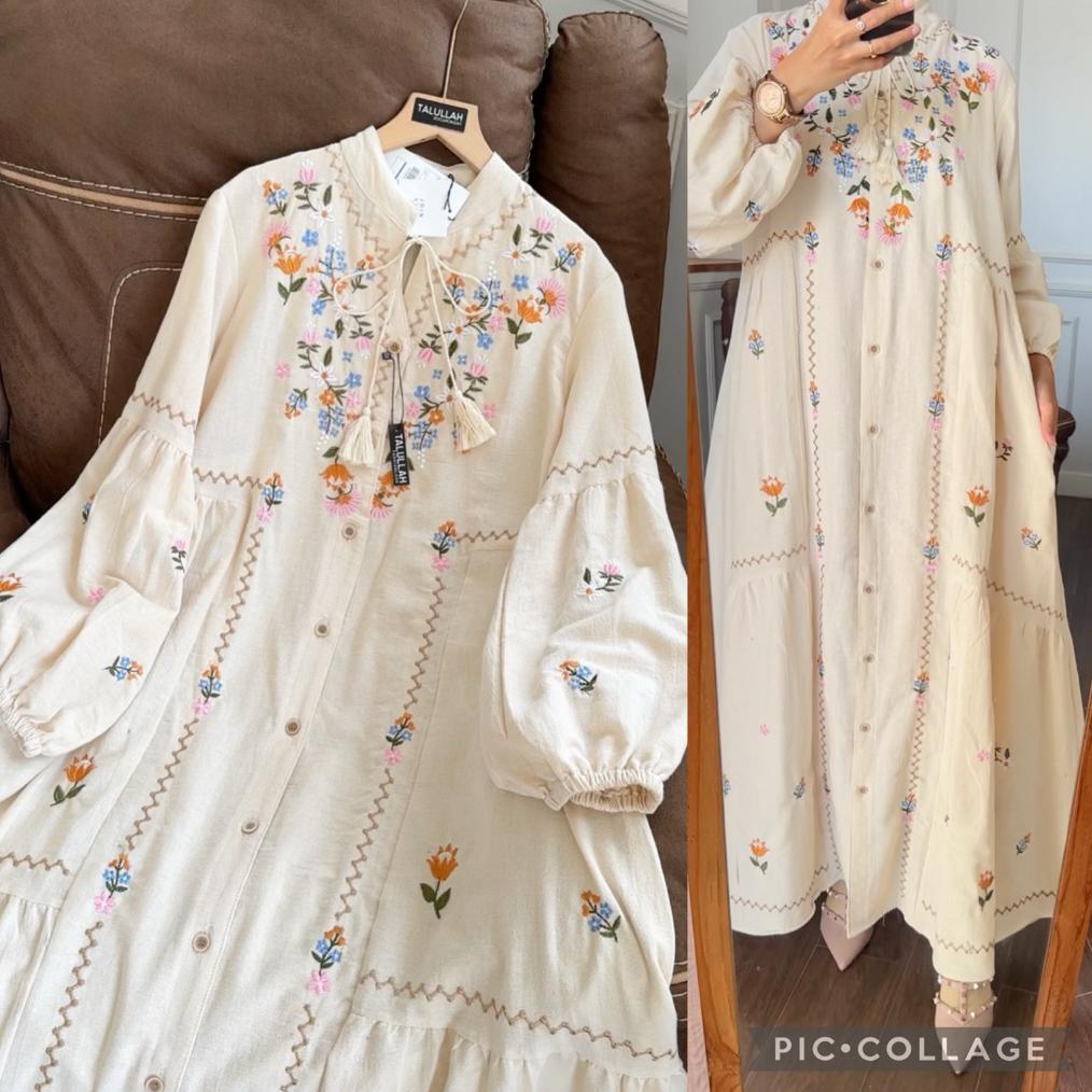 NEW DEALS DRESS KATUN LINEN RAYA BORDIR TALULLAH