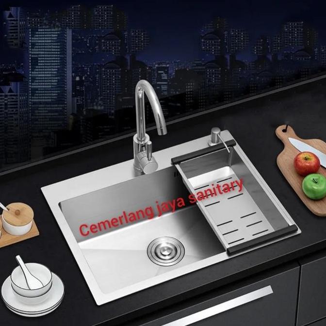 Kitchen Sink Stainless 6045 Paket Komplit/Zink Stainless 6045