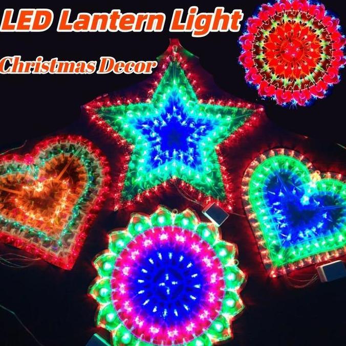 BOWATA Lampu LED Berbentuk Hati Lampu Berbentuk Hati Lampu Berbentuk Bintang Lima Sudut Lampu Warna-