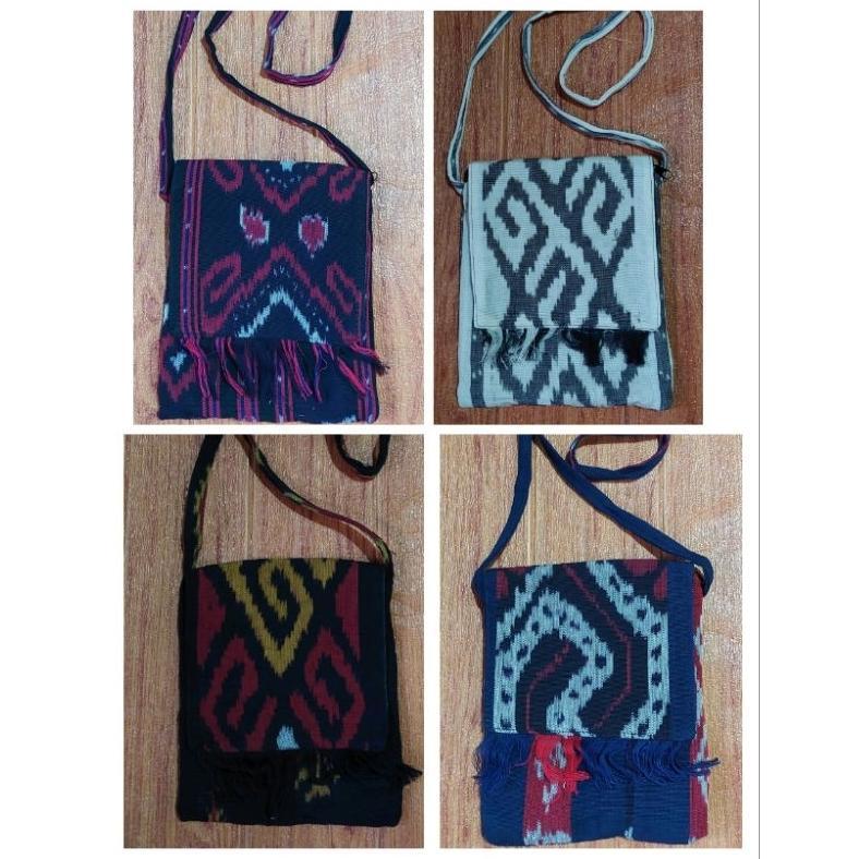 FAVORIT TAS TENUN LOMBOK TAS ETNIK TAS TALI DENGAN PENUTUP MOTIF TORAJA DAYAK KALIMANTAN
