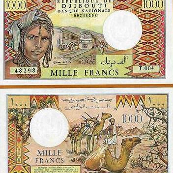 Djibouti 1000 Francs 1991, Camels