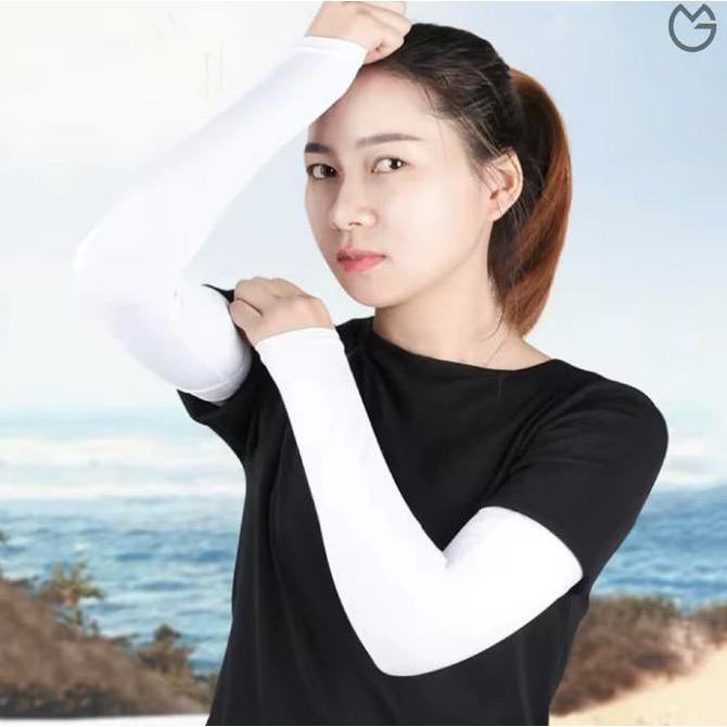 Manset Tangan Wanita Pria Emga MT1C Panjang Polos Pelindung Lengan Pendek Arm Sleeves Unisex Muslima